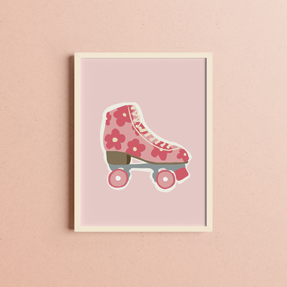 Afiche Patines con Flores