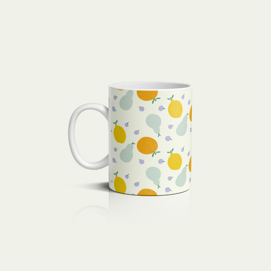 Mug para Café Patrón de Frutas