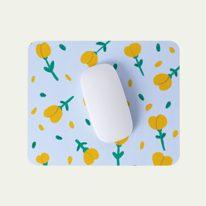 Mouse Pad Flores Amarillas