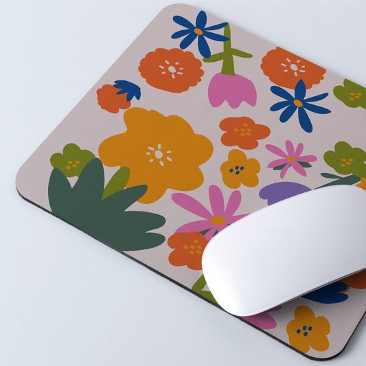 Mouse Pad Flores Abstractas