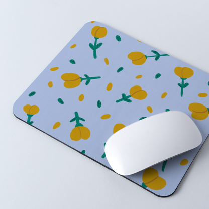 Mouse Pad Flores Amarillas