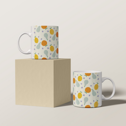 Mug para Café Patrón de Frutas