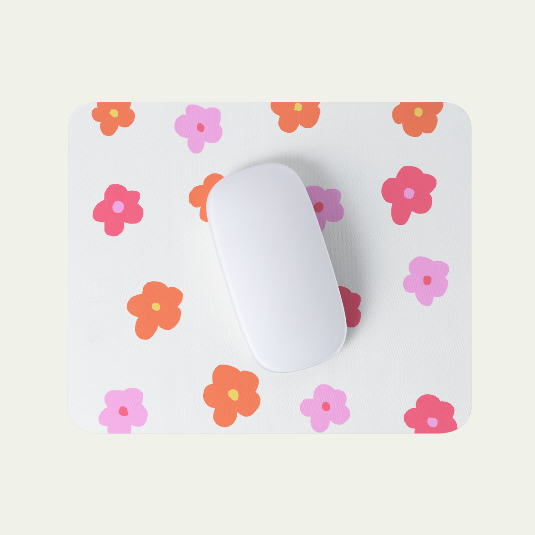 Mouse Pad Patrón Floral Retro