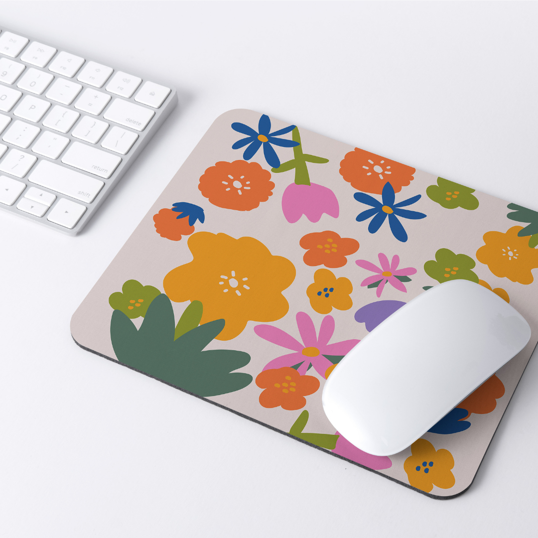 Mouse Pad Flores Abstractas