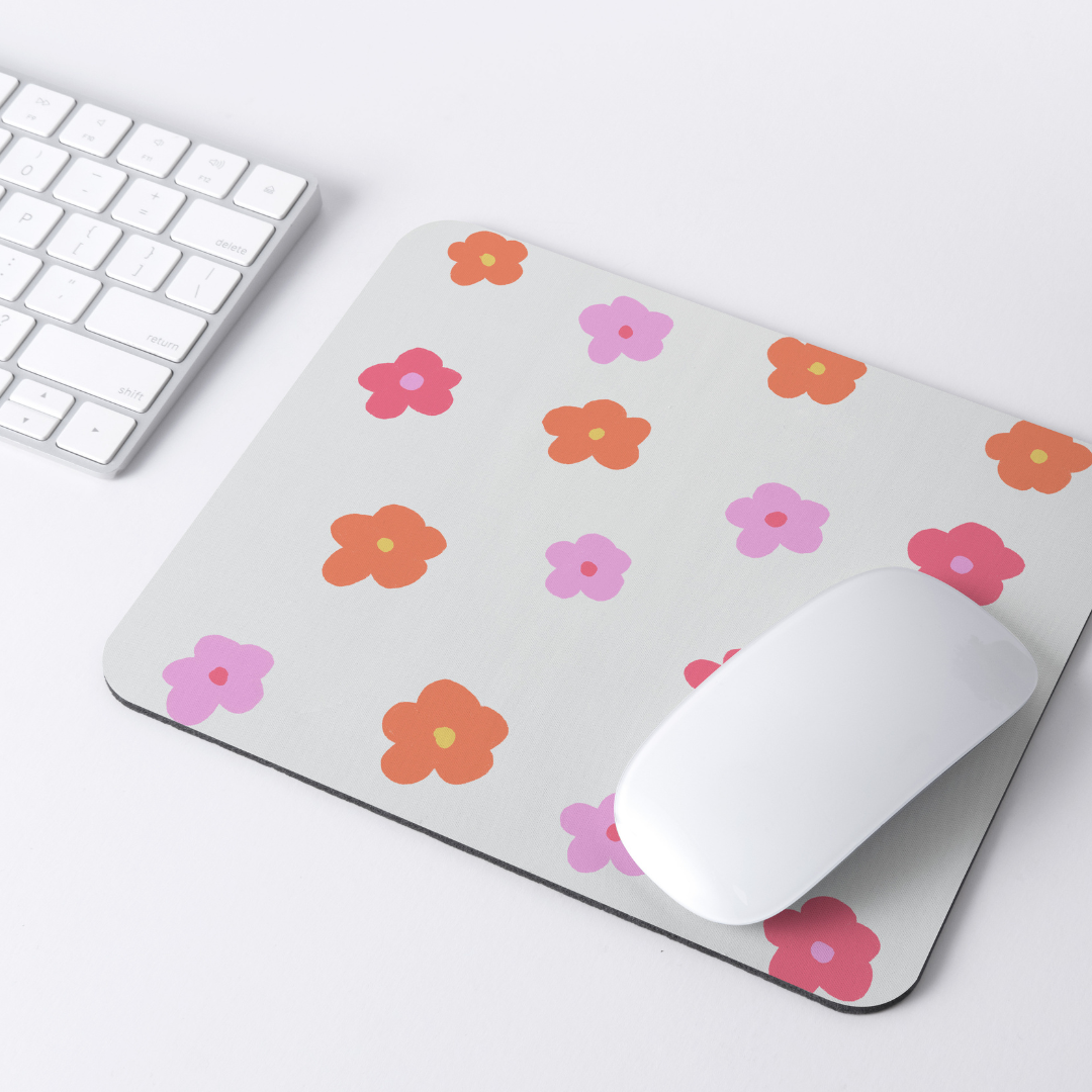 Mouse Pad Patrón Floral Retro